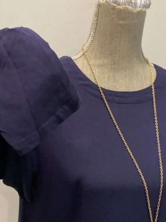 Rodebjer Lindy Blue Pablum Frill Long Sleeve Ruffle Tunic - Picture 9 of 13